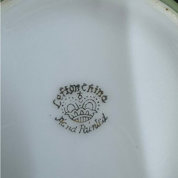 "LEFTON" China, Christmas,Hand Painted,Poinsettia Small Serving DishDish - Picture 3 of 6